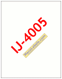 MACO IJ-4005 Matte Clear Full Sheet Label, 8-1/2
