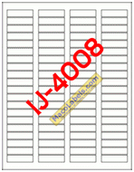 MACO IJ-4008 Matte Clear Inkjet Labels 1-3/4" X 1/2", 80 Labels Per Sheet