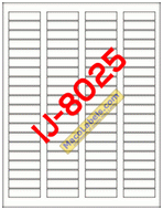 MACO IJ-8025 White Inkjet Labels, 1-3/4" X 1/2", 80 Labels Per Sheet