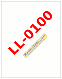 MACO LL-0100 White Full Sheet Labels, 8-1/2