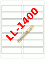 MACO LL-1400 White Laser Address Labels, 4" X 1-1/3"