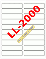 MACO LL-2000 White Address Labels, 20 Labels Per Page, 4" X 1"