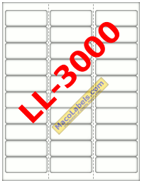 MACO LL-3000 White Address Labels, 30 Per Sheet, 2-5/8