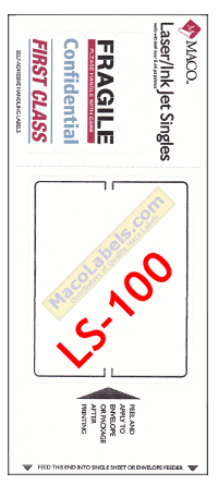 MACO LS-100 Blank Shipping & 4 Handling Labels
