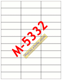 MACO M-5332 Copier Labels, 2-5/6