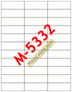 MACO M-5332 Copier Labels, 2-5/6" X 1" 33 Labels Per Sheet