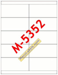 MACO M-5352 White Copier Address Label 4-1/4