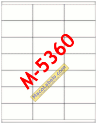 MACO M-5360 White Copier Address Labels 2-5/6