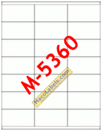 MACO M-5360 White Copier Address Labels 2-5/6" X 1-1/2"