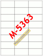 MACO M-5363 Copier Address Labels, 24 Labels per Sheet, 2-5/6" X 1-3/8"