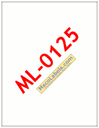ML-0125 Full Sheet label, aka ML0125, 8-1/2