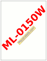 ML-0150W Weather Resistant Full Sheet Label, 8-1/2