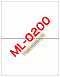 ML-0200 Half Sheet Label, two 8-1/2