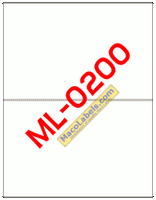 ML-0200 Half Sheet Label, two 8-1/2