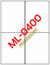 ML-0400 Quarter Sheet Shipping Label, 4-1/4