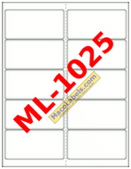 MACO ML-1025 White 4" X 2" Address Labels 10 Per Sheet, 25 Sheet Pack