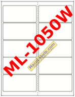 MACO ML-1050W White Weather Resistant 4" X 2" Address Labels 10 Per Sheet