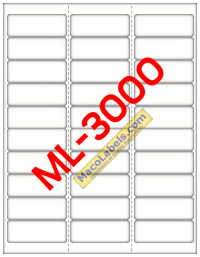 ML-3000 Address Label, equivalent to Avery 5160