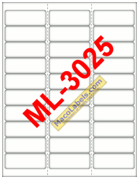 ML-3025 Permanent White Address Labels 2-5/8