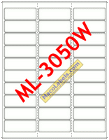 ML-3050W White Weather Resistant Address Labels 2-5/8
