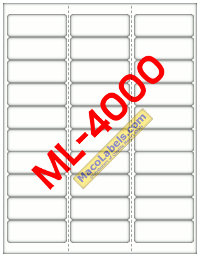ML-4000 Matte Clear Address Labels 2-5/8