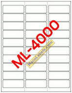 ML-4000 Matte Clear Address Labels 2-5/8" X 1" , 30 Labels per Sheet