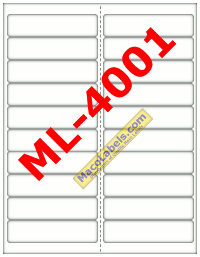MACO ML-4001 Matte Clear Address Labels 4