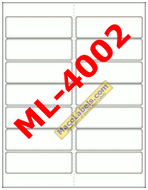 MACO ML-4002 Matte Clear Address Labels 4" X 1-1/3" , 14 Labels per Sheet
