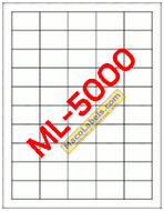 MACO ML-5000 White UPC Barcode Labels, 1-1/2" X 1" Labels, 50 Labels Per Sheet