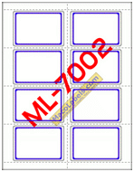 ML-7002 Name Badge Labels 2-1/3" X 3-3/8" With Blue Border