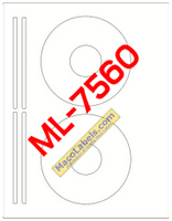 ML-7560 CD Labels DVD Labels 2 Per Sheet
