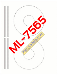 ML-7565 CD Label DVD Label, 2 per Sheet