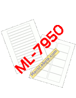 MACO ML-7950 Video Face & Spine Labels
