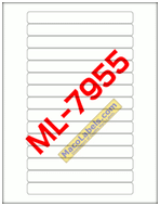 MACO ML-7955 Video Spine Labels 2/3" X 5-13/16"
