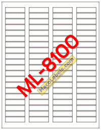 ML-8100 Return Address Label, equivalent to Avery 5167