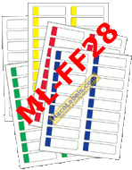 MACO ML-FF28 Assorted Colors 15/16" X 3-7/16" Large File Folder Labels