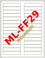 ML-FF29 White 2/3" X 3-7/16" File Folder Labels 30 Labels Per Sheet