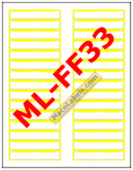 ML-FF33 Yellow 2/3" X 3-7/16" File Folder Labels 30 Labels Per Sheet