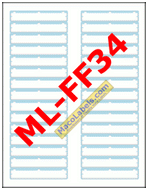 ML-FF34 Light Blue 2/3" X 3-7/16" File Folder Labels 30 Labels Per Sheet