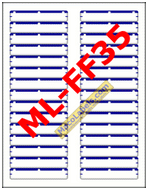 ML-FF35 Dark Blue 2/3" X 3-7/16" File Folder Labels 30 Labels Per Sheet