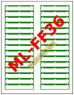 MACO ML-FF36 Green 2/3" X 3-7/16" File Folder Labels 30 Labels Per Sheet