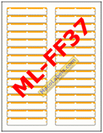 ML-FF37 Orange 2/3" X 3-7/16" File Folder Labels 30 Labels Per Sheet