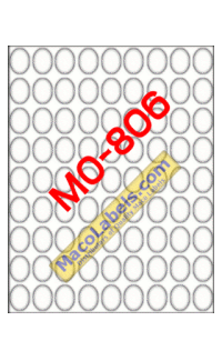 MACO MO-806 Oval Labels 1/2