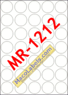 MACO MR-1212 White 3/4" Diameter Circle Labels 18 Boxes Per Case