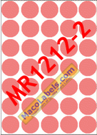 MACO MR1212-2 Coral 3/4" Diameter Color Coding Label MR12122
