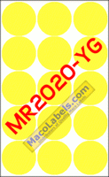 MACO MR2020-YG Yellow Glow 1-1/4