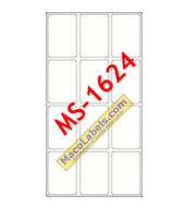 MACO MS-1624 Rectangular 1" X 1-1/2" Label, 504 Labels Per Box