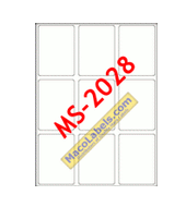 MACO MS-2028 White 1-1/4" X 1-3/4" Rectangular Labels, 252 Labels Per Box