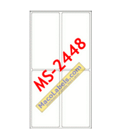 MACO MS-2448 White 1-1/2" X 3" Labels, 160 Labels Per Box