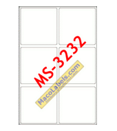 MACO MS-3232 White 2" X 2" Square Labels 252 Labels per Box